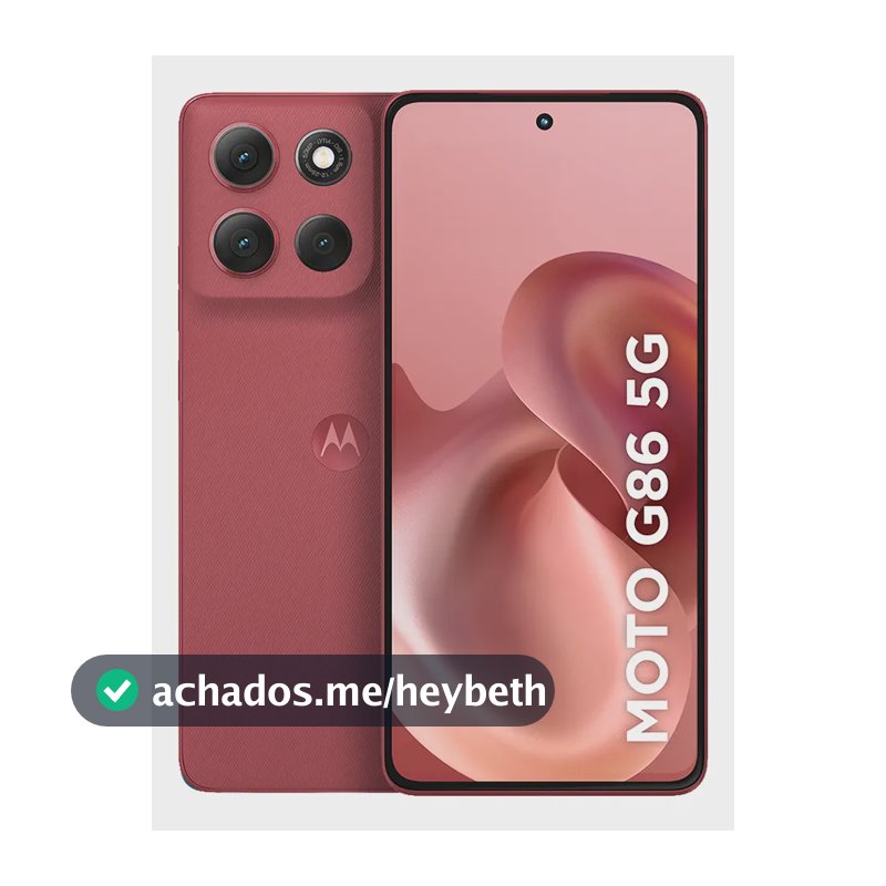 Smartphone Motorola Moto G86 5G Tela 6.7 pOLED 256GB 8GB RAM Câmera 50MP 4K IP69 Desbloqueado