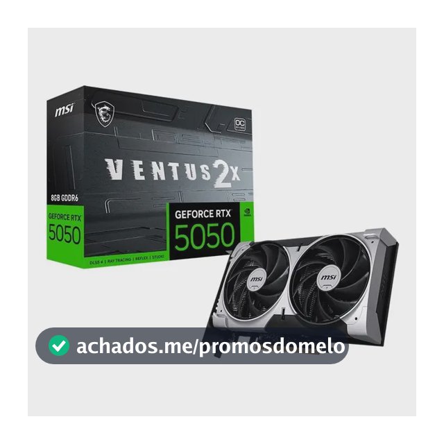 Placa De Vídeo Msi Geforce Rtx 5050 8gb Gddr6 Ventus 2x Oc