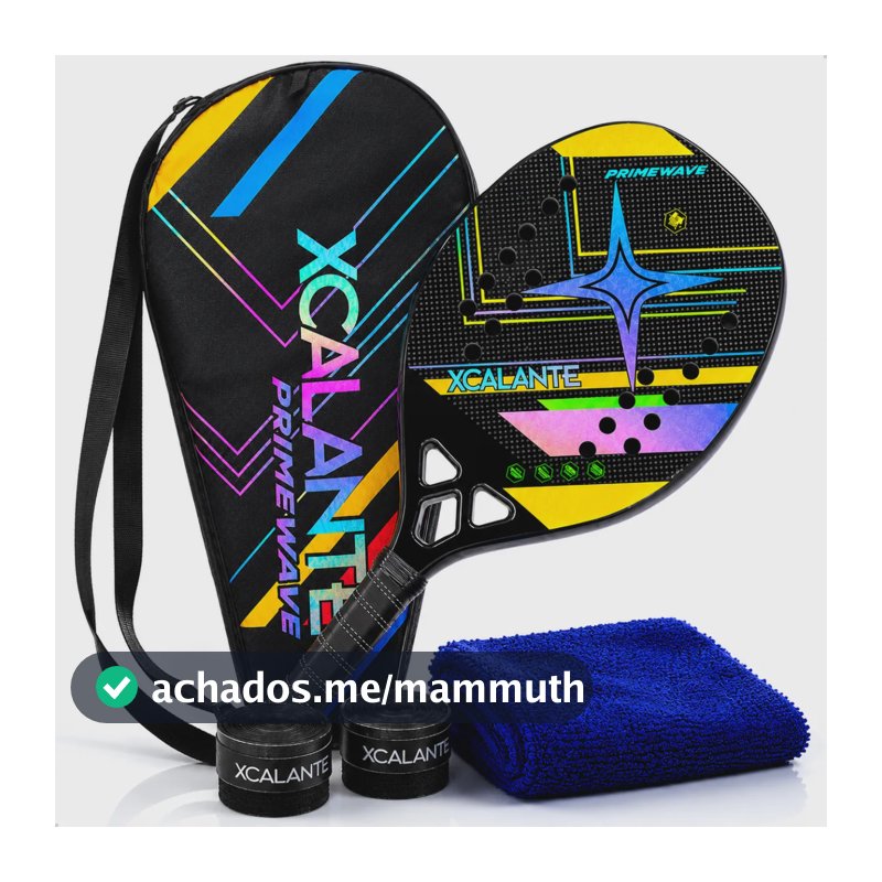 Raquete Beach Tennis Carbono Eva Soft Profissional Completa X3203