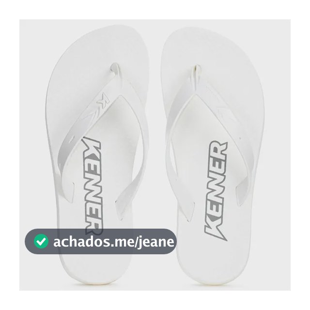 Chinelo Kenner Summer Durável Verão Borracha Vulcanizada Branco-cinza 35 Br