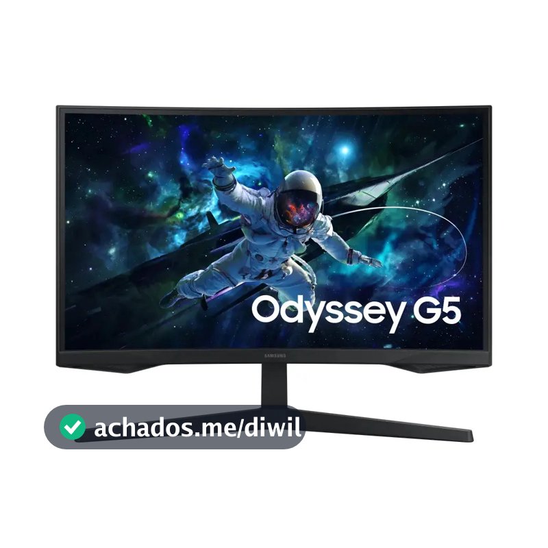 Monitor Gamer Samsung Odyssey G5, 27 , Qhd, 165hz Cor Preto