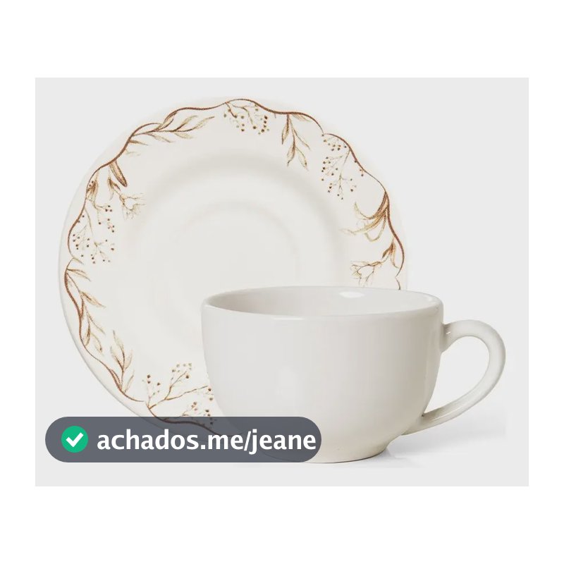 Xícara Com Pires Copa E Cia Aquarelle Em Cerâmica Memorias