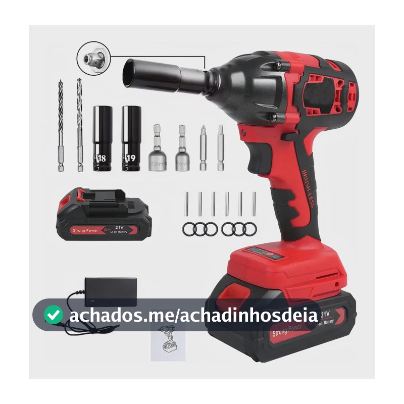 Chave De Impacto Brushless 420Nm 21v 1/2" ,Chave de Impacto Sem Fio Acessórios Profissional