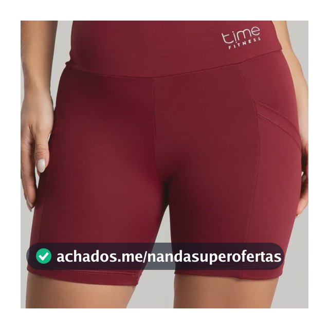 Bermuda Feminina Fitness Suplex Poliamida Com Bolso Corrida