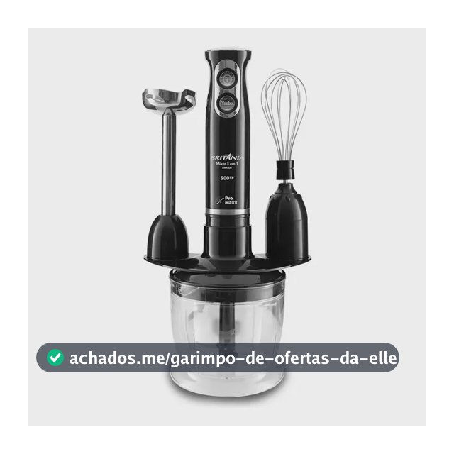 Mixer Bmx400p 3 Em 1 500w Cor Preto Britânia 110v Preto