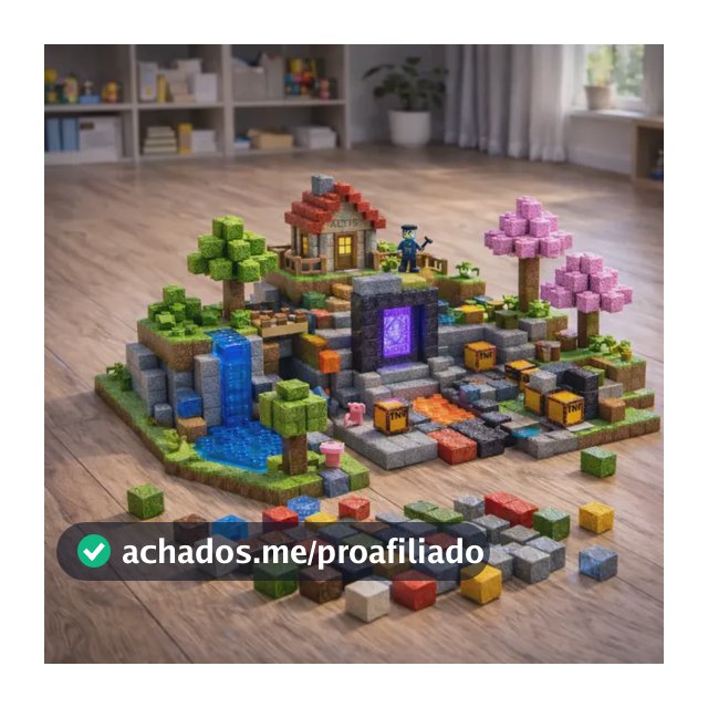 Kit 100 Blocos Magnéticos De Montar Construção Brinquedo 100