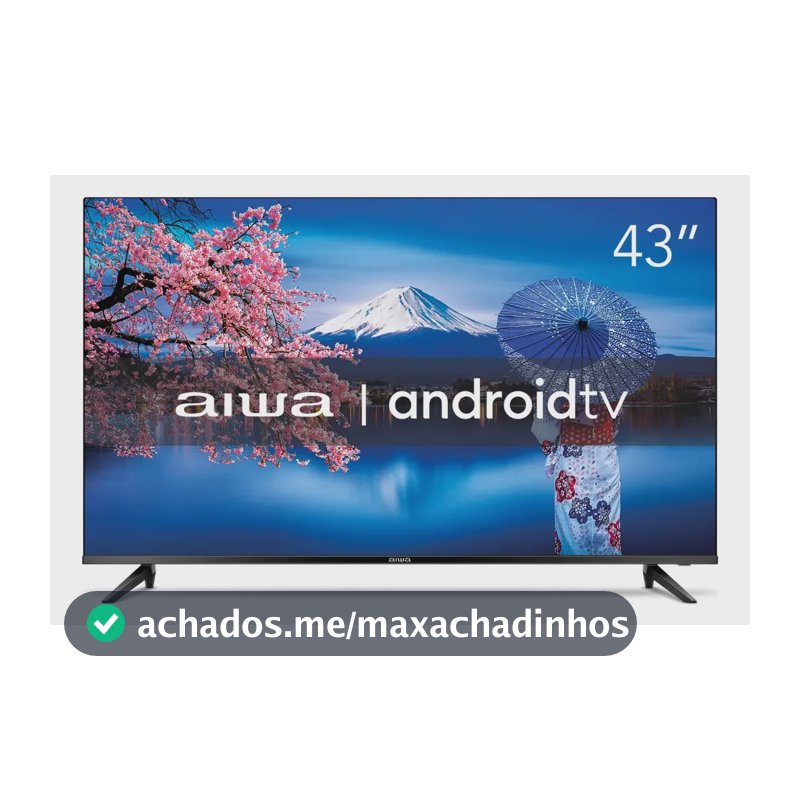 Smart Tv 43'' Android Dolby Aws-tv-43-bl-02-a Aiwa Bivolt