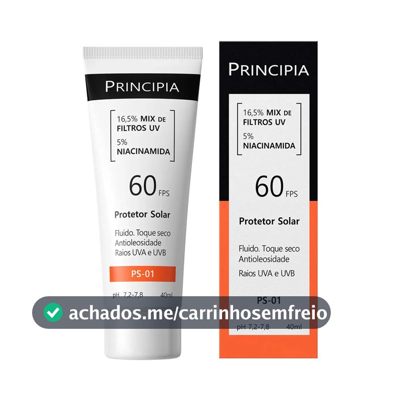 Principia PS-01 Protetor Solar Facial FPS 60 40 ml
