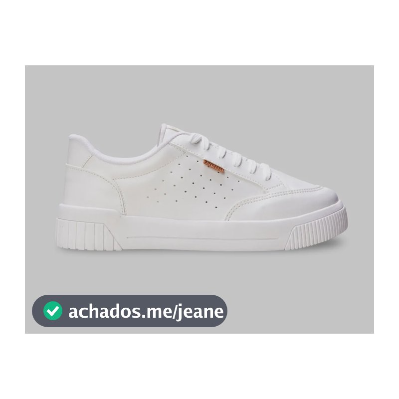 Tênis Feminino Urban Furinhos Anacapri Branco Liso 38 Br