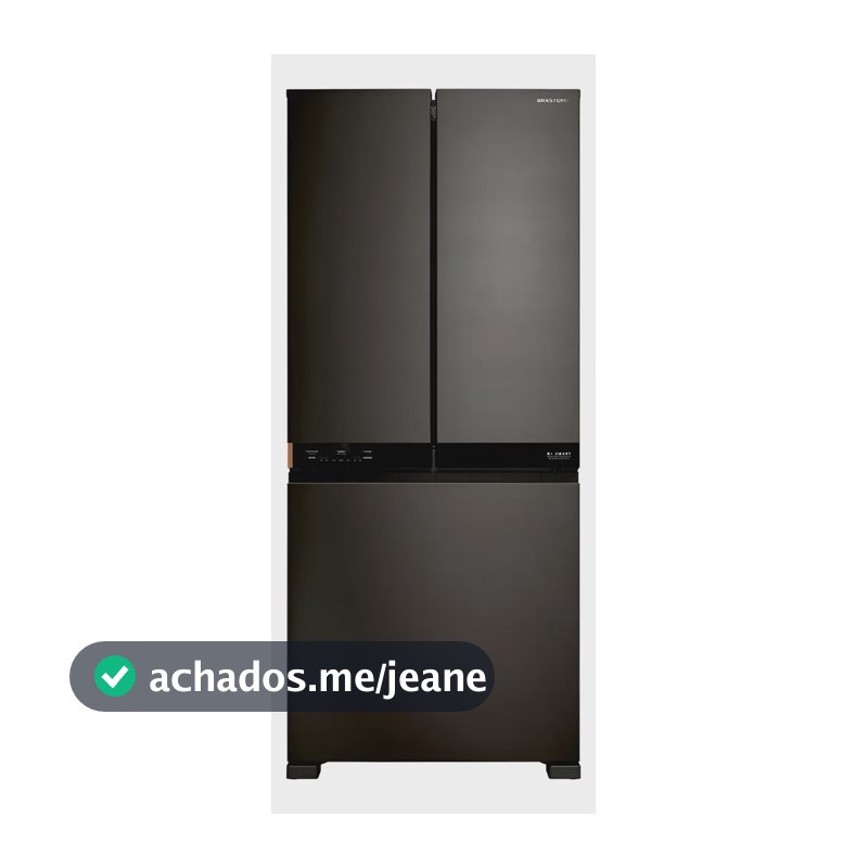 Brastemp Geladeira Inverter 3 Portas French Door Black/inox 110v/220v