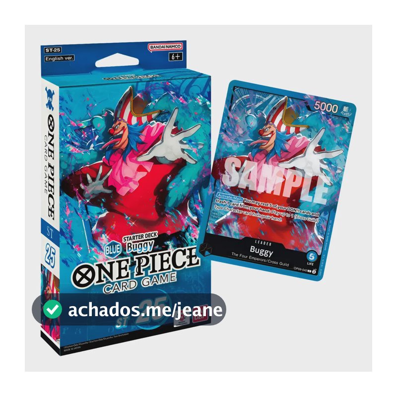 One Piece Starter Deck St 25 Blue Buggy Cartas Bandai Inglês Inglês