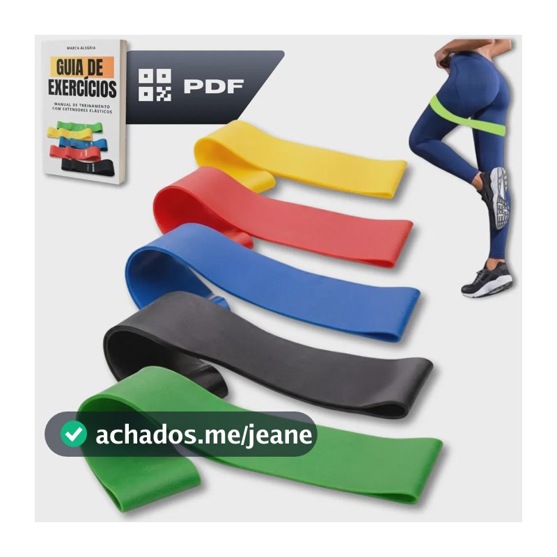 Kit 5 Faixa Elástica Super Mini Band Extensor Elástico Para Treino Resistência Funcional Academia Ginástica Yoga Esporte Banda Extra Forte De Treinamento Pilates Fisioterapia Alegria