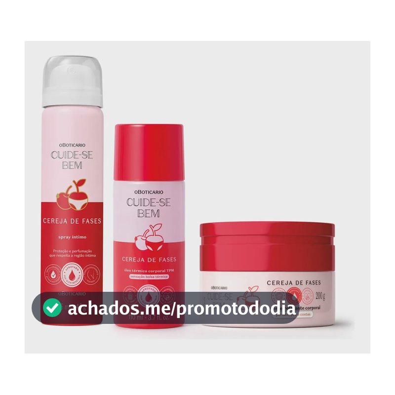 Combo Cuide-se Bem Cereja De Fases: Creme Relaxante Corporal