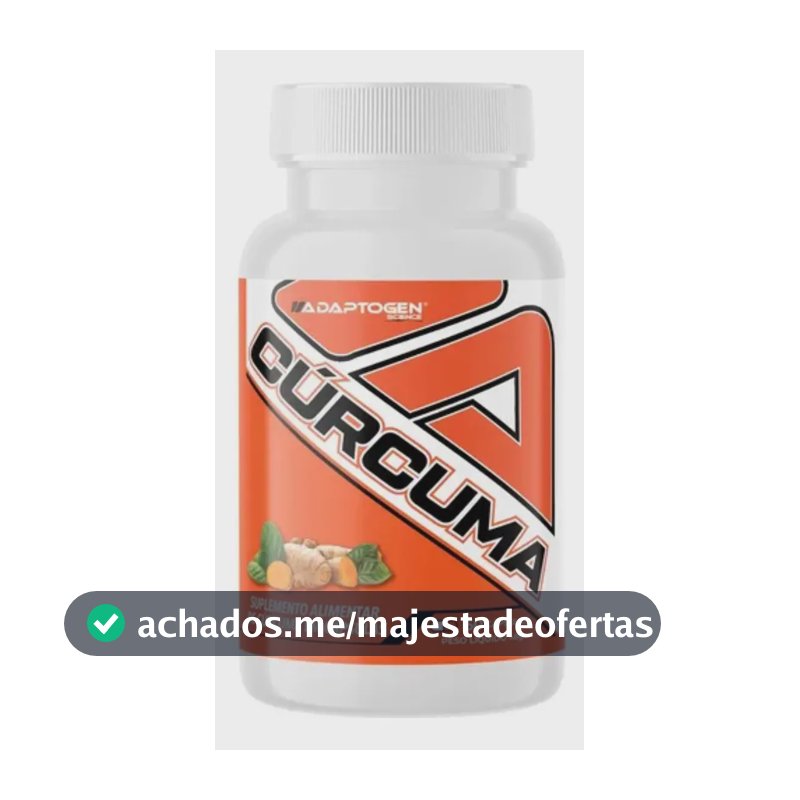 Cúrcuma Adaptogen Science pote 60 Capsulas Sem Sabor