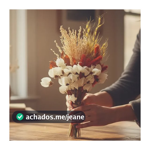 Buquê Flores Secas Desidratadas Decoração Arranjo Noiva