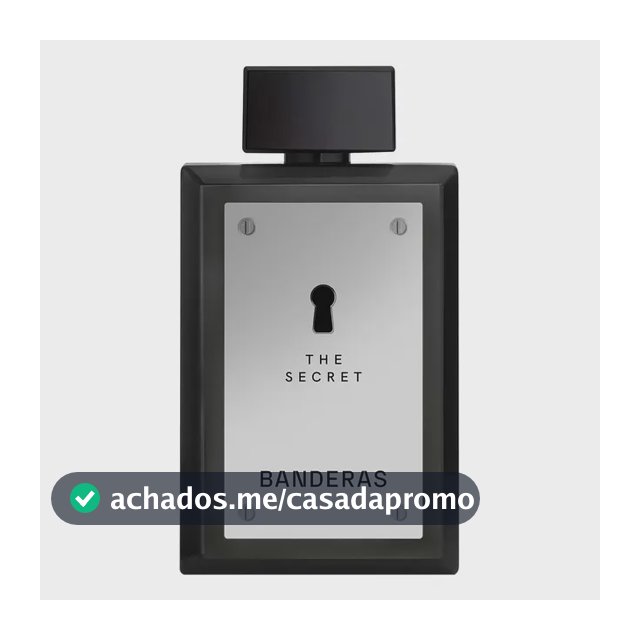 Perfume Masculino Banderas The Secret EDT 200 ml - Oriental Especiado Fresco - Perfume importado masculino de Banderas, expressa masculinidade e sensualidade.