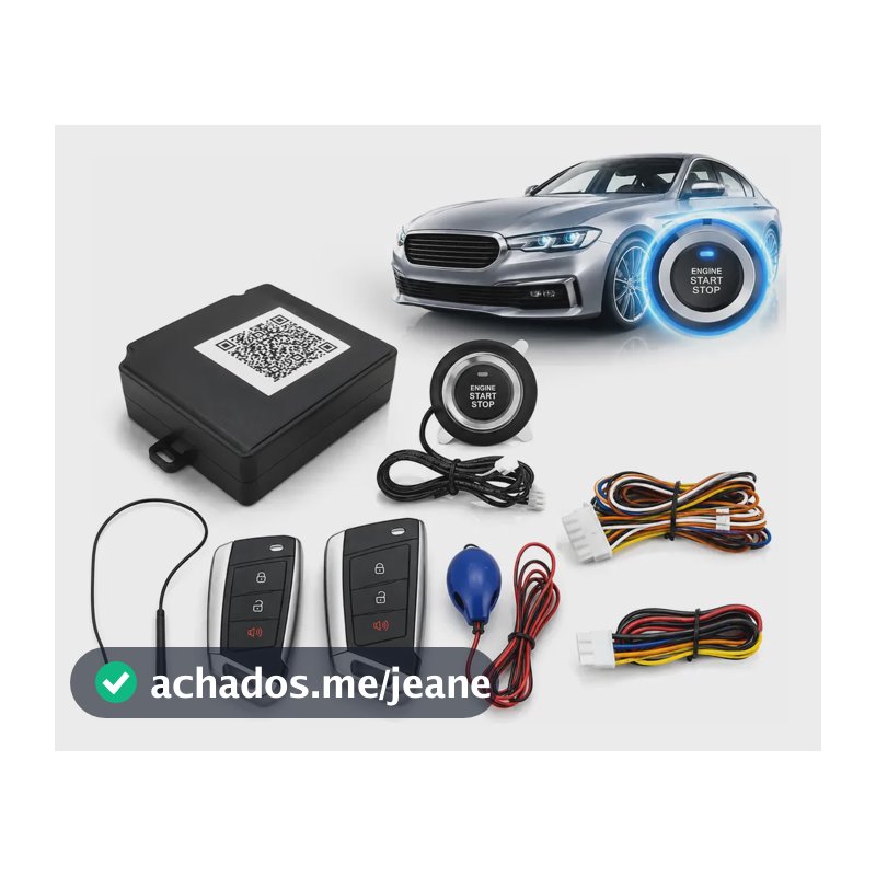 Kit Start Stop Universal para Carro com Chave de Presença e Bluetooth