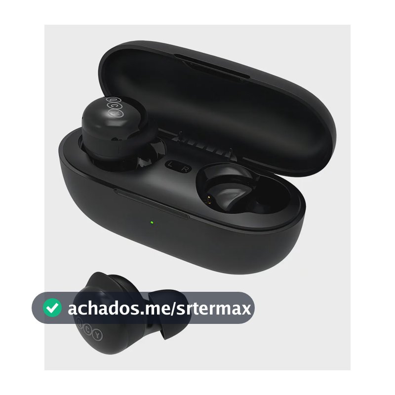 Fone Qcy T17 Bluetooth 5.1 Modo Game E Cancelamento De Ruído Cor Preto