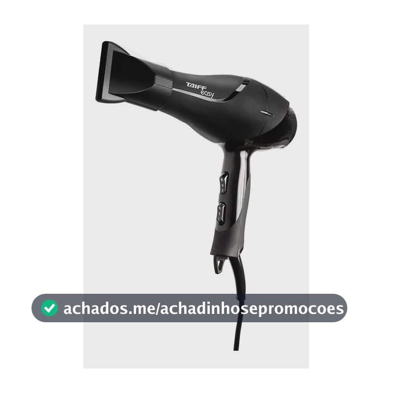 Secador De Cabelos Motor Ac Profissional Easy 1700w Taiff Preto