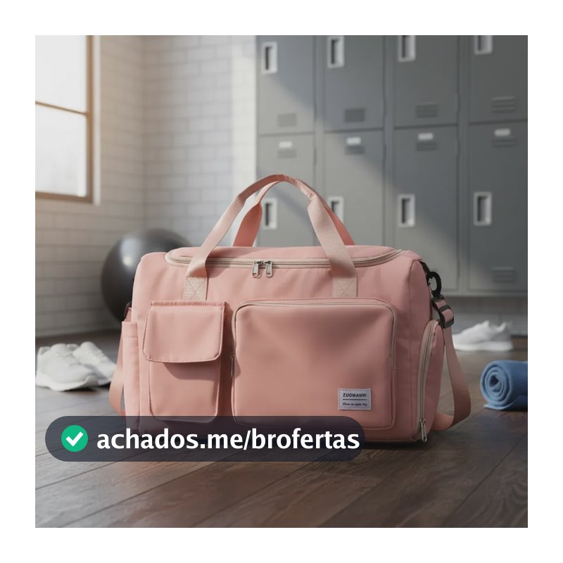 Bolsa De Mão Mala Para Viagem 10kg Feminina  Academia Tenis Rosa Liso