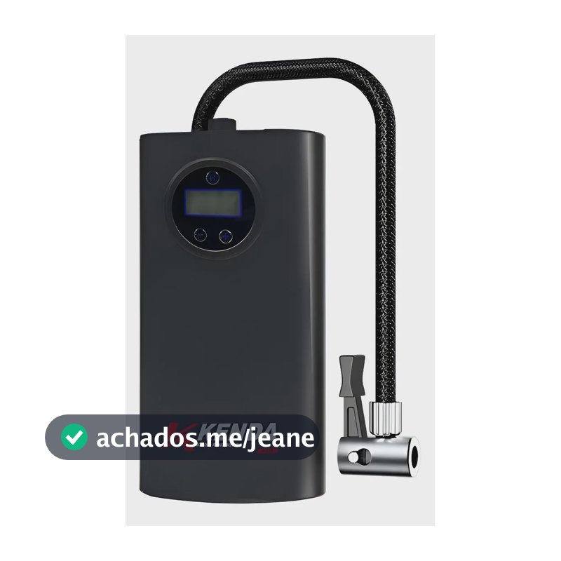 Mini Compressor Portátil Bateria Usb Pneus Moto Carro Bike Cor Preto