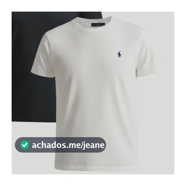 Kit Camisetas Ralph Lauren 2un Slim Fit Preta/branca