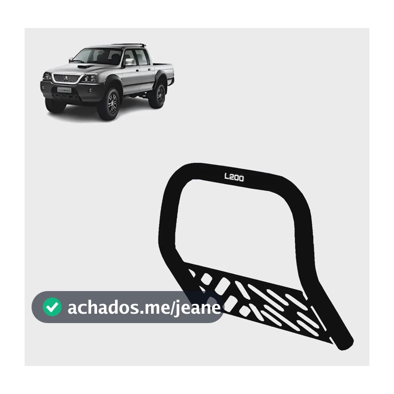 Quebra Mato Impulsão L200 Sport 2004 Até 2008 Cor Preta Preto
