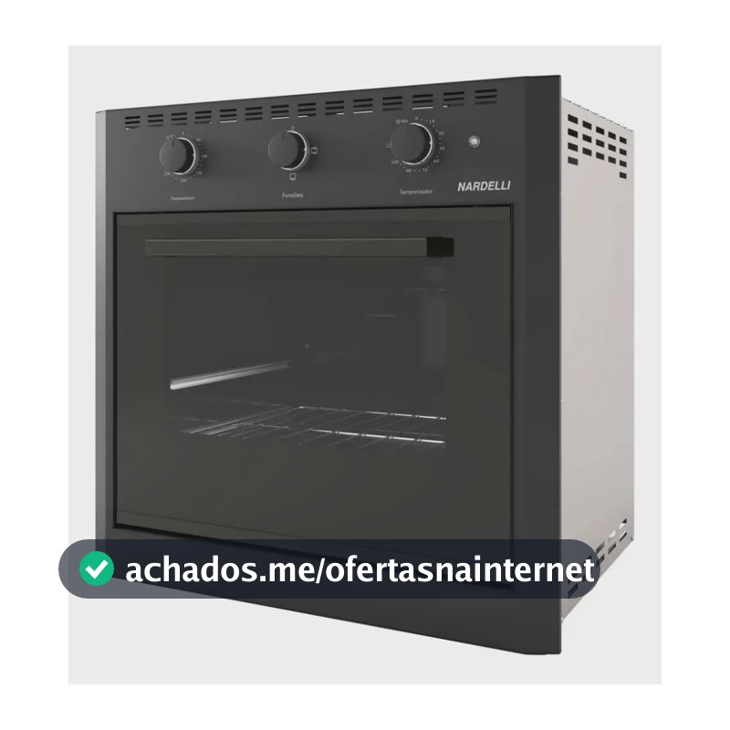 Forno Elétrico De Embutir 60 Litros Nardelli Black E60 Cor Preto 127 V