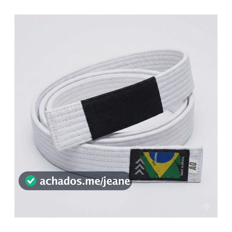 Faixa Jiujitsu Tradicional Reforçada Ponta Graduação Branco A2