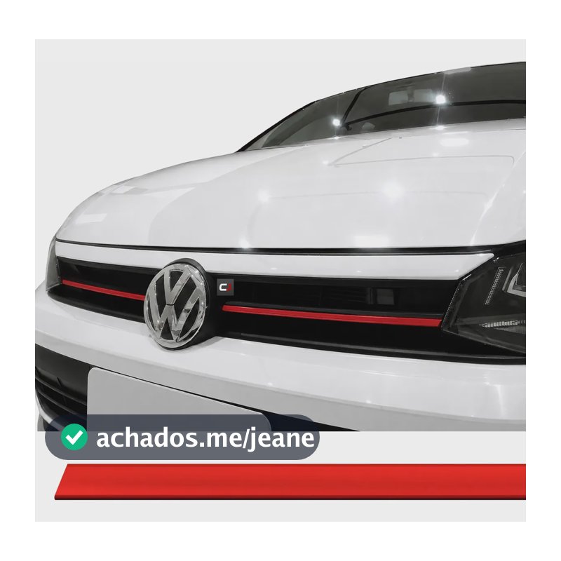 Friso Aplique Grade Vermelho Volkswagen Polo E Virtus