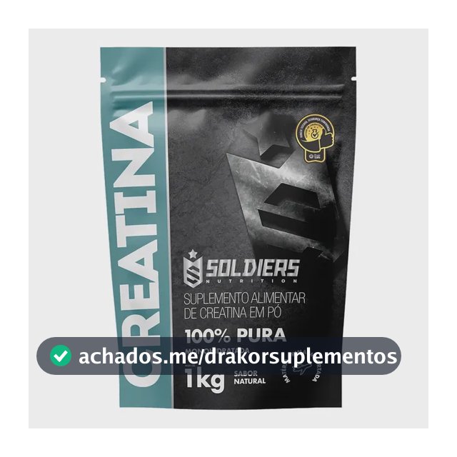 Creatina Soldiers Nutrition em pó Sem sabor x 1kg