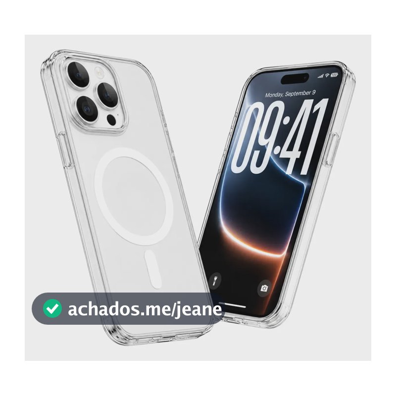 Capa Capinha Magnética Proteção Compatível Com iPhone Transparente iPhone 13 Normal