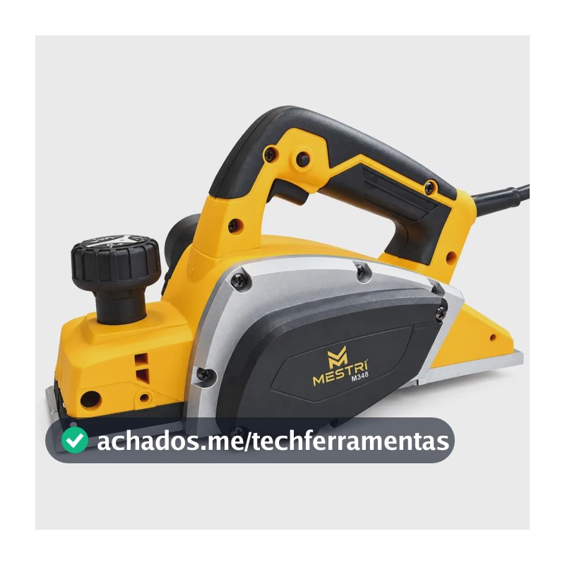Plaina Elétrica Manual Profissional Industrial Mestri M348 Amarelo 127v