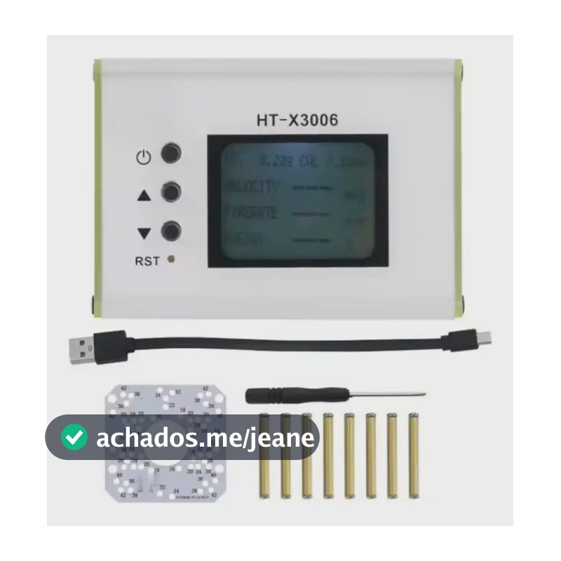 Cronógrafo Cano Balístico Ht-x3006 Carabinas Pressão Airsoft Prateado