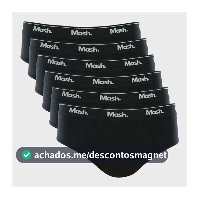 Kit 6 Cuecas Masculino Slip Mash De Algodão Macio Original