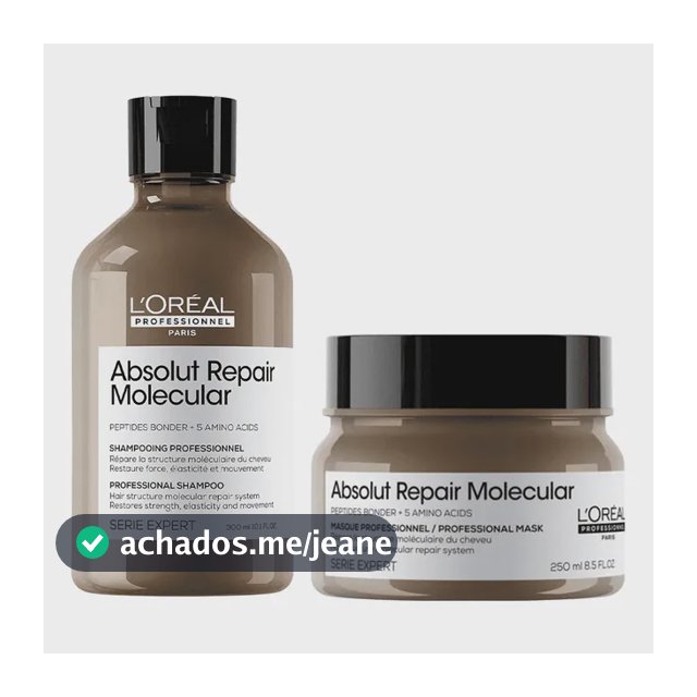 Kit Absolut Repair Molecular Shampoo 300ml E Máscara 250ml
