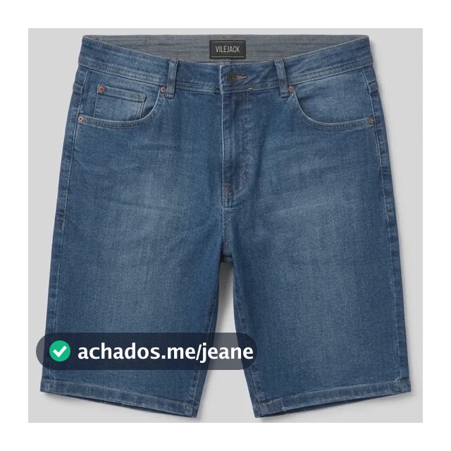 Bermuda Jeans Masculina Vilejack 0043 Jeans 50