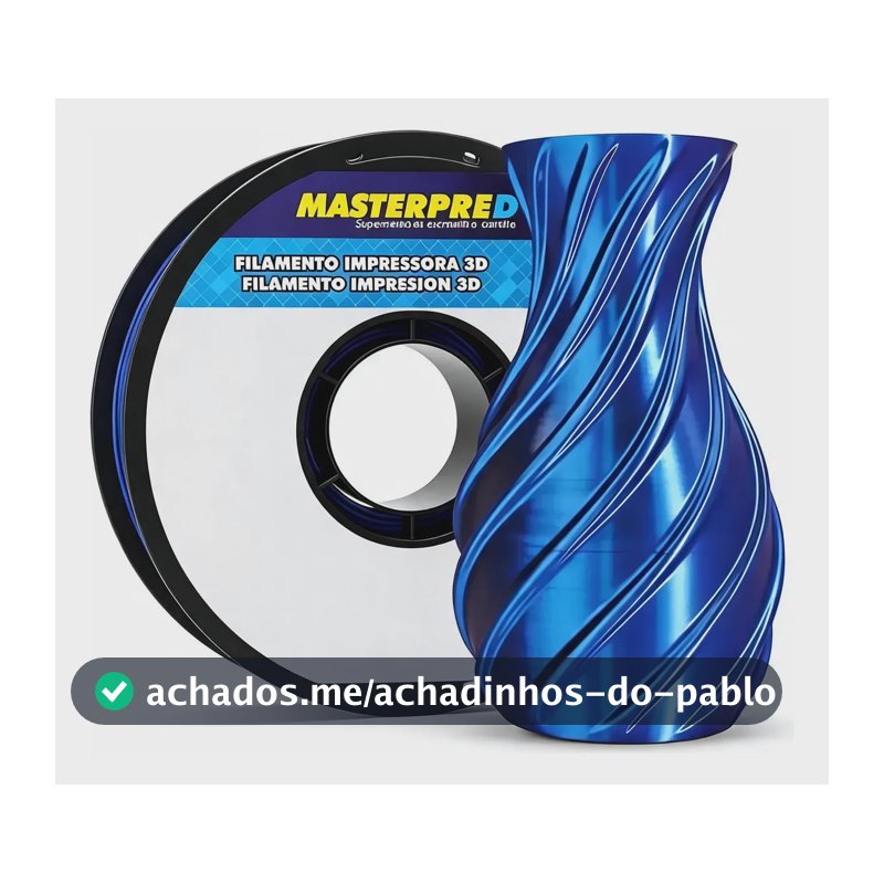 Filamento 3d - Pla Silk Azul - 1kg (1.75mm) - Masterprint