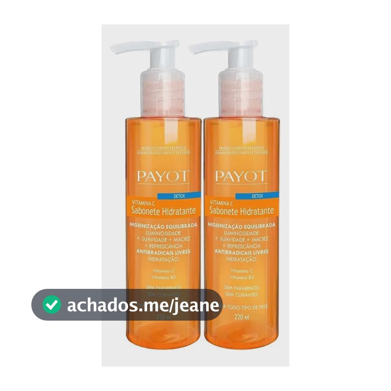 Kit Duo Sabonete Líquido Vitamina C Payot Rosto Hidratante 220ml