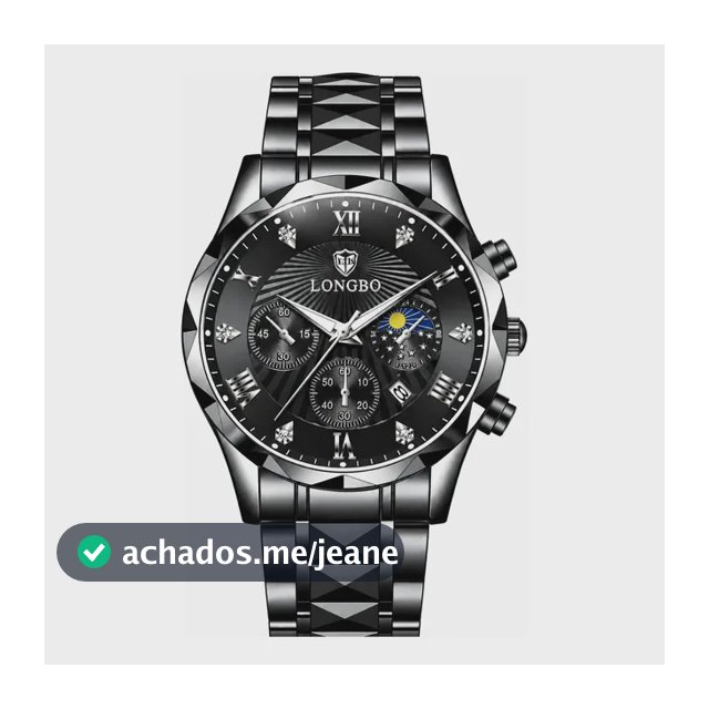 Relógio Masculino Longbo Luxo Aço Inox Quartz 30m Presente Preto