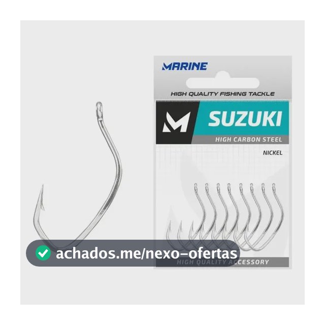 Anzol Suzuki 17 Marine Sports Aço Carbono Pesca 50 Peças