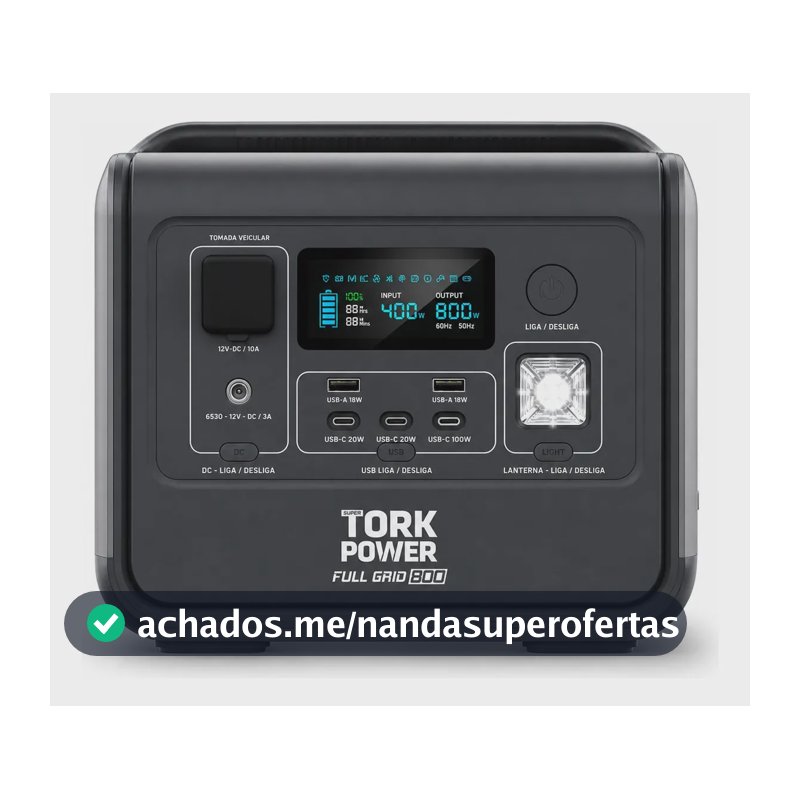 Estação De Energia Gerador Solar Portátil 1200w Pico Bateria 512wh Lifepo4 Ups Integrado 10ms Onda Senoidal Pura