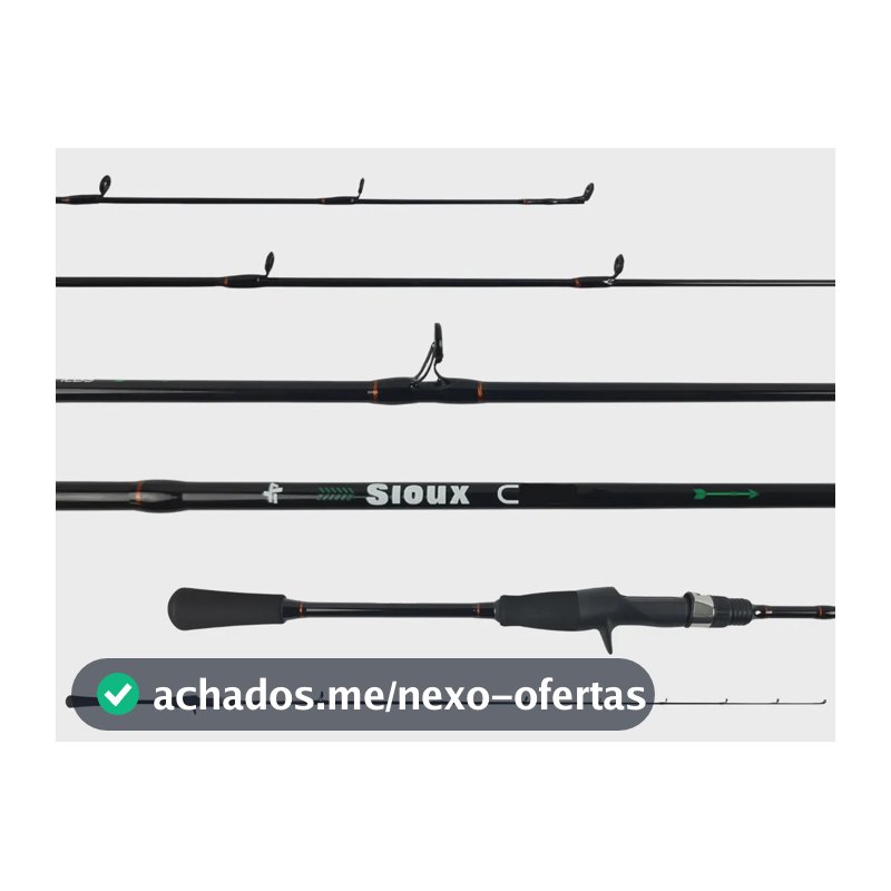 Vara P/ Carretilha Albatroz Sioux (1,83m) 10-20lbs Preta