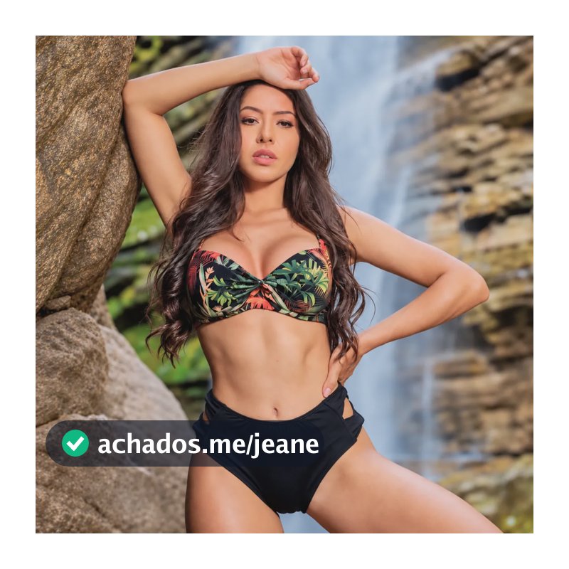 Biquini Estampado Com Bojo Meia Taça Calcinha Trançada Verde Estampado M