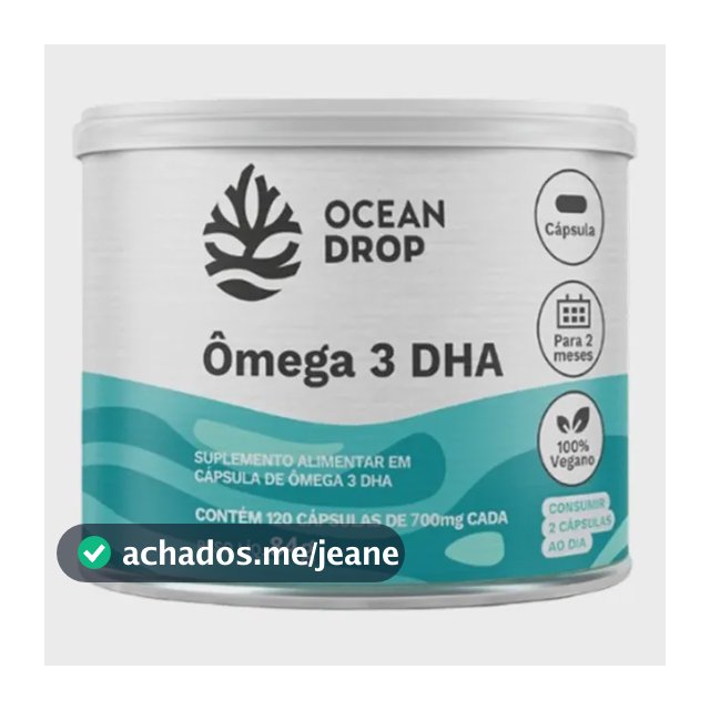 Ômega 3 Ocean DROP em cápsula Sem sabor de 120 un