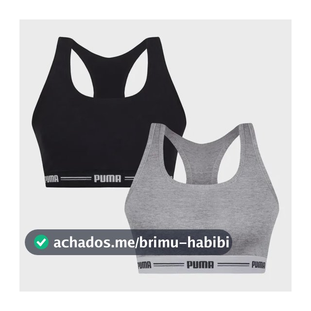 Kit 2 Top Academia Puma Treino Fitness Esportivo Algodão