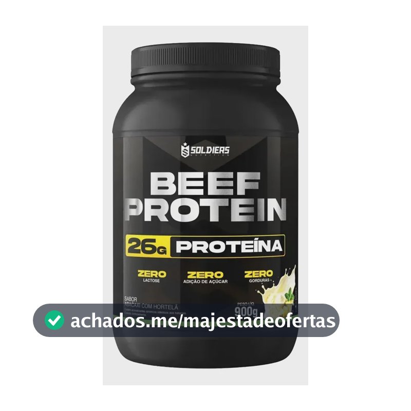 Proteína Beef Protein Zero Lactose Suplemento Alimentar Em Pó Abacaxi Com Hortelã 900g - Soldiers Nutrition