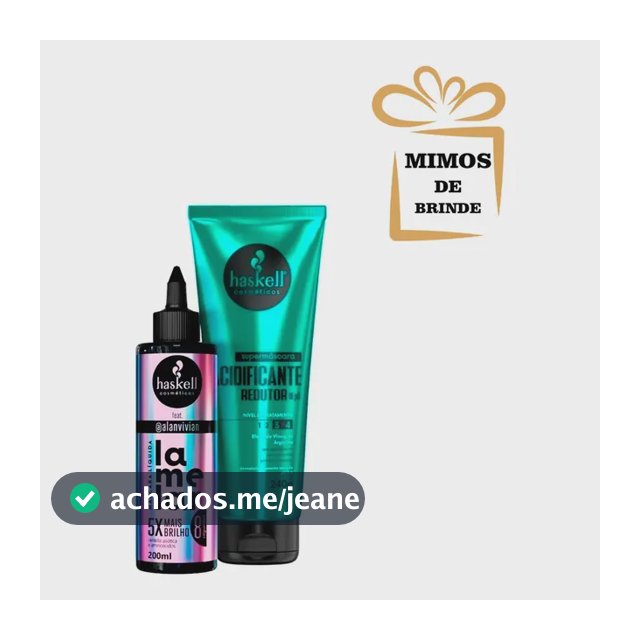 Kit Haskell Supermáscara Acidificante + Masc Lamelar + Mimos