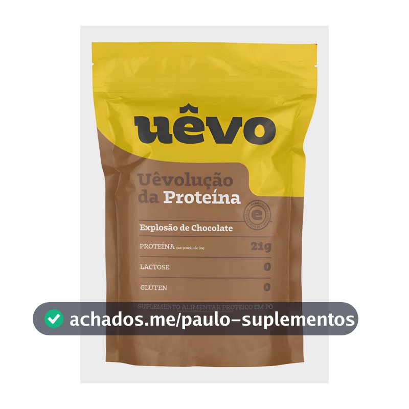 Suplemento Proteína Clara Do Ovo Uêvo 1kg - Sabor Chocolate Explosão De Chocolate