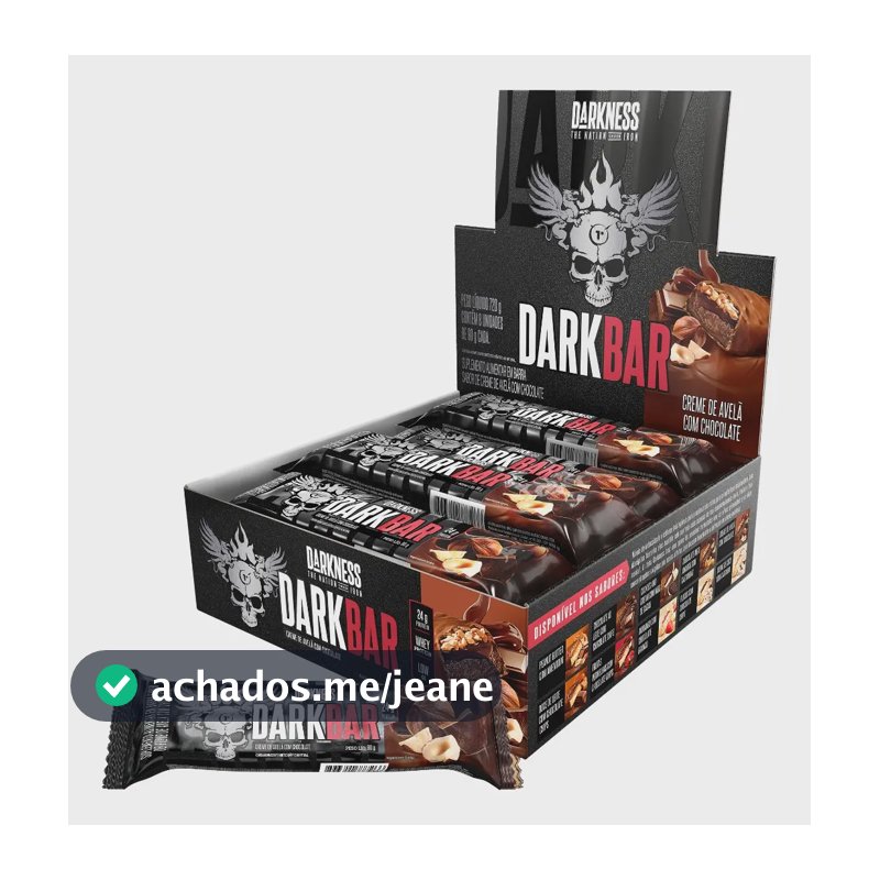 Dark Bar Creme De Avelã Com Chocolate 8un Darkness